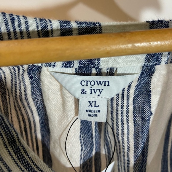 ⚫️Crown & Ivy Linen Tops. Size- XL - Picture 8 of 10